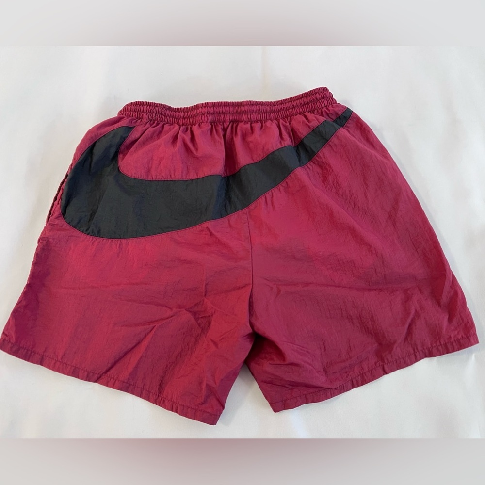 Vintage 80s 90s NIKE Big Check Logo Swoosh Swim Trunks Shorts Board Surf Grunge‎